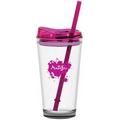 16 Oz. Fuchsia Pint2go Glass